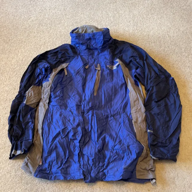 The North Face Waterproof Jacket Size M Mens Blue Hyvent Series (Z187)
