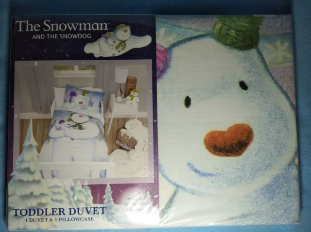 The Snowman And The Snowdog Toddler/Cot Bed Set Duvet And Pillowcase New Next