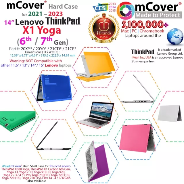 NEW mCover® Hard Case for 2022 14" Lenovo ThinkPad X1 Yoga 6th 7th Gen. Laptop