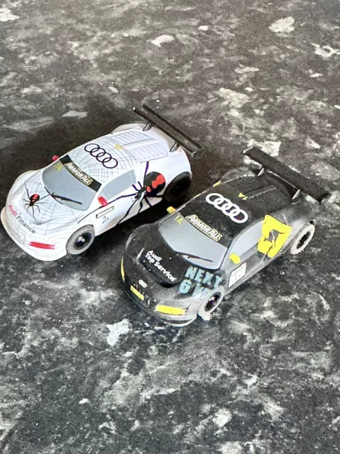 Scalextric Micro 1:64 Scale Turbo GT Audi R8 Pair of Cars Racer Hornby BT 54