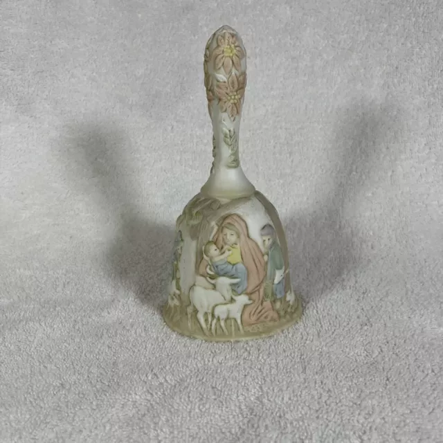 Vintage Lefton Nativity Bell 1982 Christopher Collection O Come All Ye Faithful