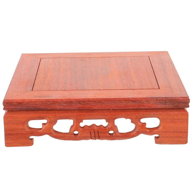 Kleiner Quadratischer Holz Sockel 20x20x9cm - Retro Teekannen Untersetzer