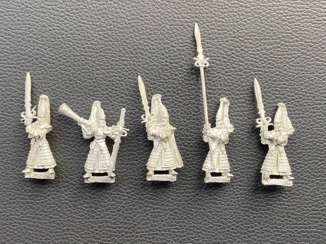 Warhammer High Elves x5 PHOENIX GUARD OOP Metal WFB TOW 6th