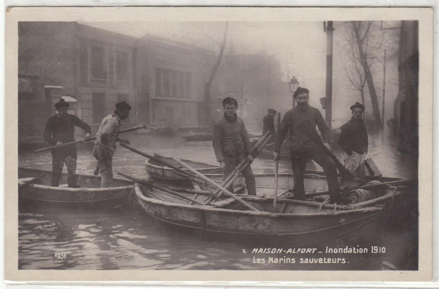 1910 Alfort Floods House Postcard Sailors