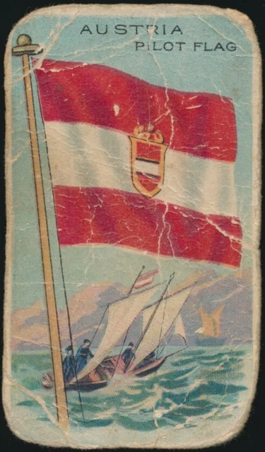 1910-11 ATC Flags of all Nations Tobacco T59 Recruit Pilot Flag Austria