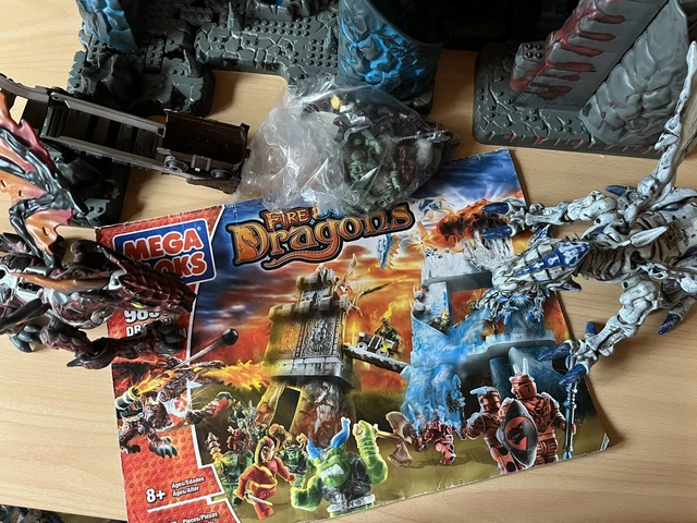 Mega Bloks Fire Ice Dragon Mountain – Set De Construction Dragon – Occasion