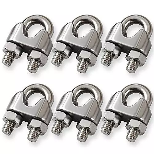 3/8 Inch M10 Wire Rope Cable Clip Clamp 304 Stainless Steel  6 Packs