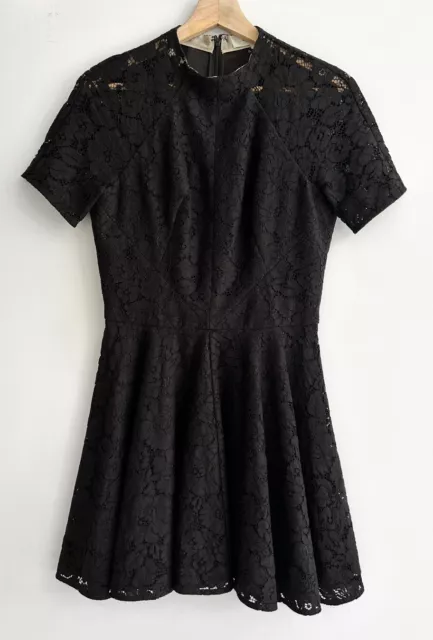LOVER The Label Short Sleeve Black Lace Mini Dress Size 8