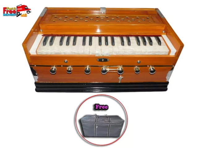 Classic Sound Quality 7 Stopper Two Fold Bellow 39 Key Harmonium For Bhajan