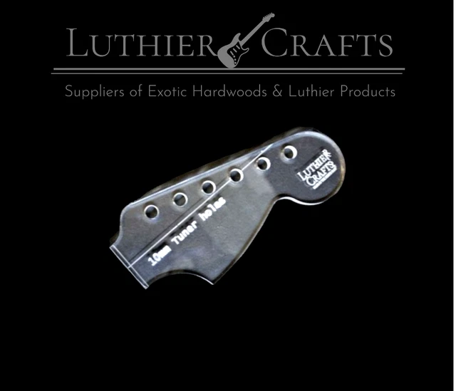 LASER CUT ACRYLIC Strat style headstock Routing Template Electric LASER CUT ACRYLIC Strat style headstock Routing Template Electric