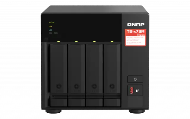 QNAP 4-BAY NAS (NO DISK) AMD QC 2.2GHz, 8GB, 2.5GbE(2), M.2(2), TWR, 3YR WTY ...