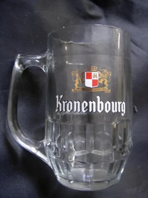 Vintage Kronenbourg half pint beer glass