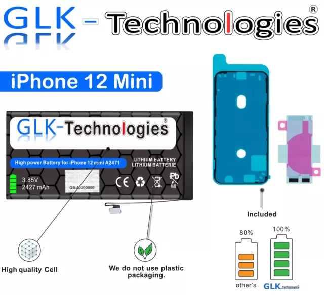 GLK Akku für Apple iPhone 12 Mini A2176 A2398 A2399 A2400 A2471 NEU OHNE SET