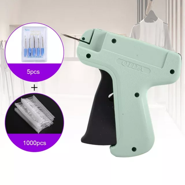 Clothes Tagging Gun Price Label Machine Kit with 5 Steel Needle+1000Kimble Barbs