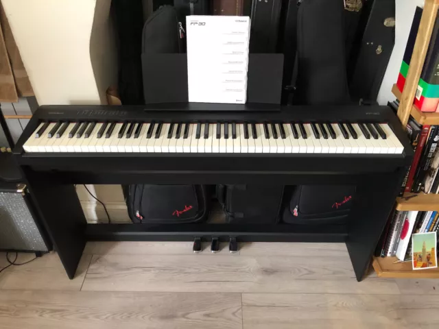 Roland FP30 Digital Piano with stand and pedals - black