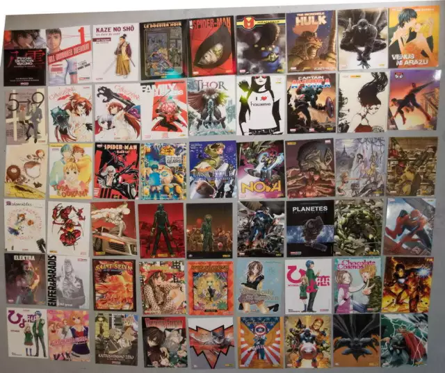 Lot de +50 Cartes BD des éditions Delcourt , comics et mangas