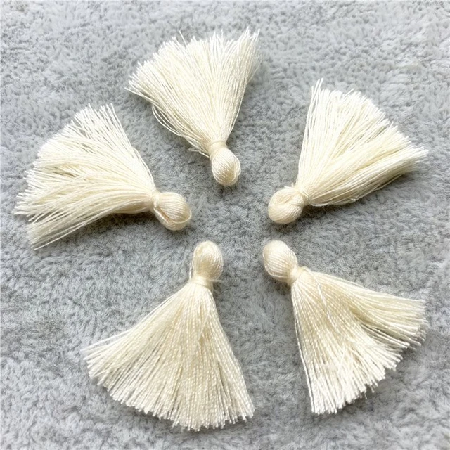 Small Cotton Fringe Trim Tassels Sewing Crafts Curtain Home Decor Tassel 30pcs 6