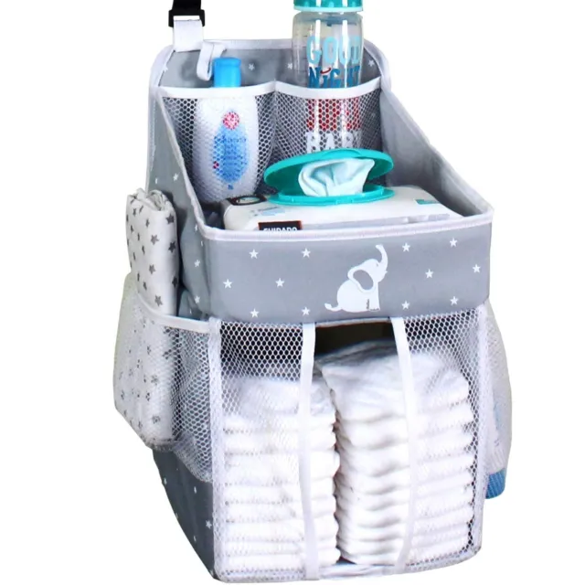 CRADLE STAR Hanging Diaper Caddy - Diaper Organizer for Changing Table/Crib/Dres