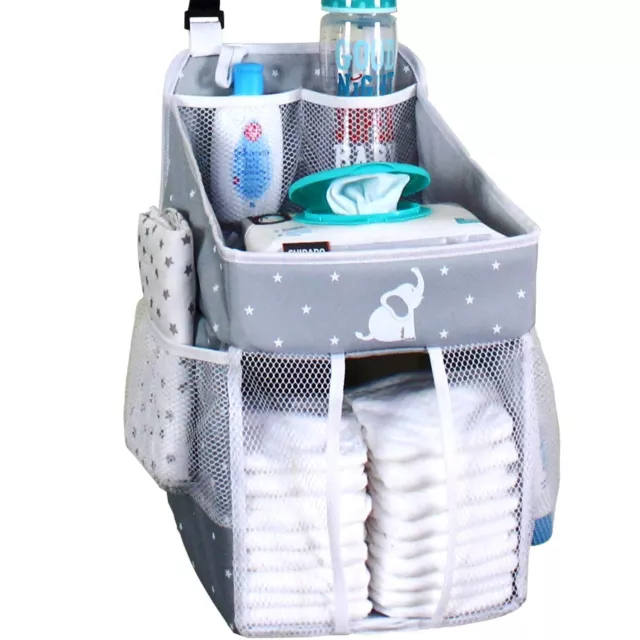 CRADLE STAR Hanging Diaper Caddy - Diaper Organizer for Changing Table/Crib/Dres