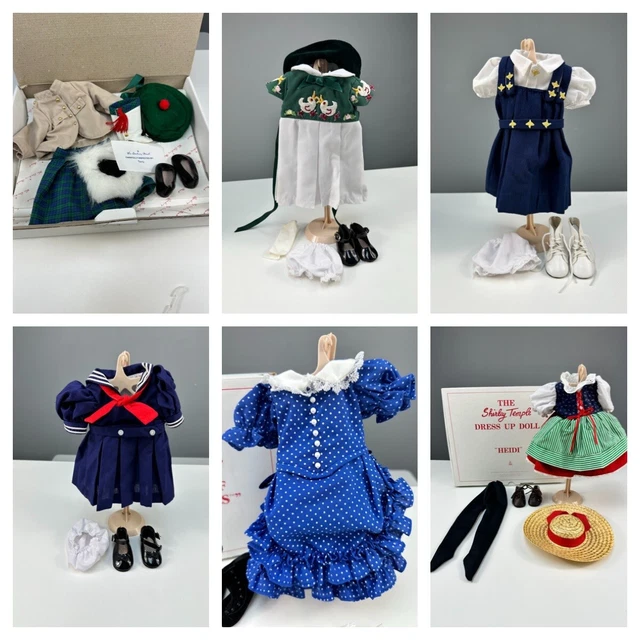 HUGE LOT - Shirley Temple Dress Up Doll Outfits, Hangers & Stands - Extra Boxes