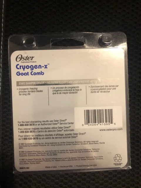 New Oster 20 Tooth GOAT COMB Cryogenic-X SHEARMASTER SHOWMASTER Clippers Sheep 2