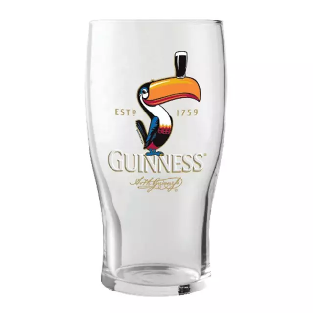 Guinness Toucan Pint Glass Clear