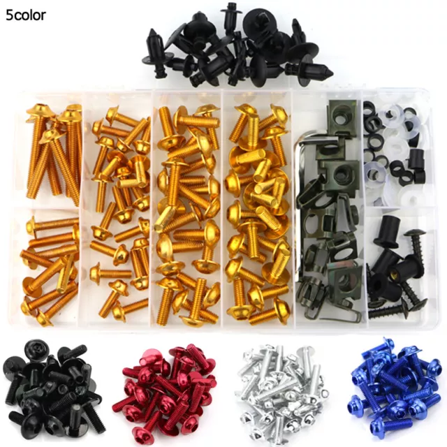 Full Fairing Bolt Screw Nut Fastener Kit Fit For Suzuki GSXR600 GSXR750 GSXR1000