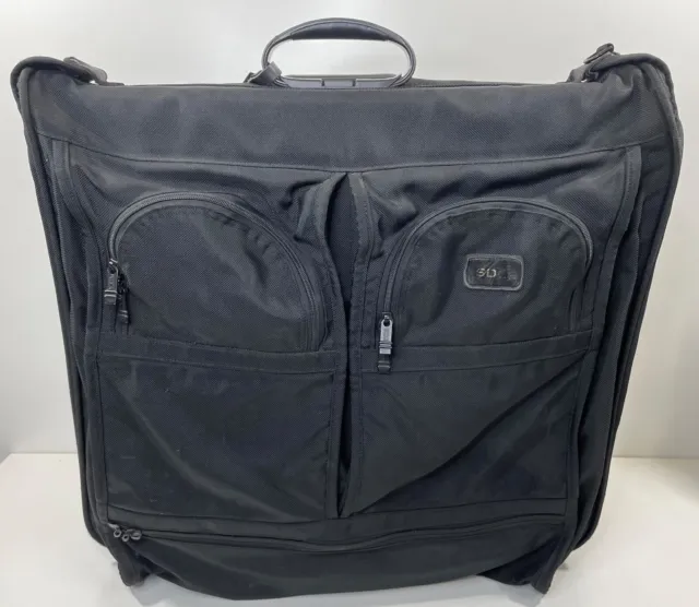 Tumi Alpha Ballistic Black Suit Garment Bag Wheeled 24" Roller Luggage Case