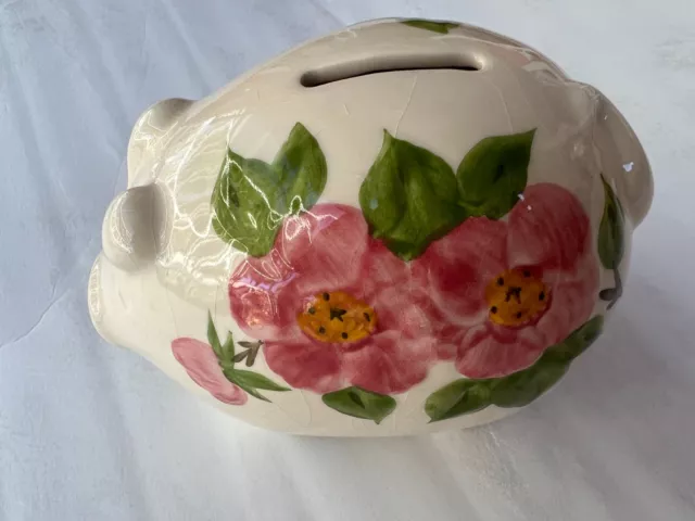 Franciscan Desert Rose Piggy Bank