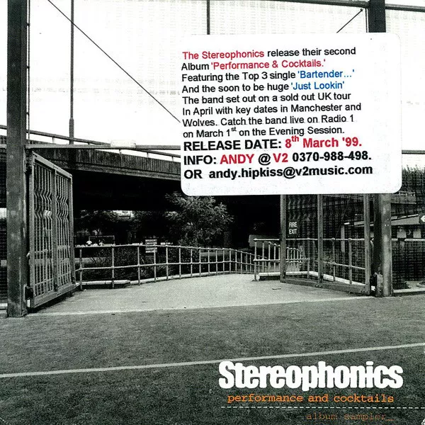 Stereophonics - Performance And Cocktails (CD, Album, Promo)