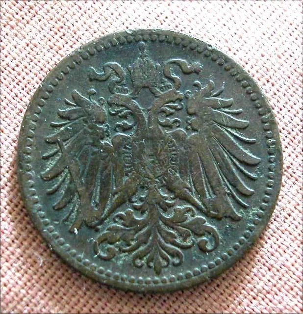 Austria - Bronze 1 Heller 1901 -Km # 2800 V.f