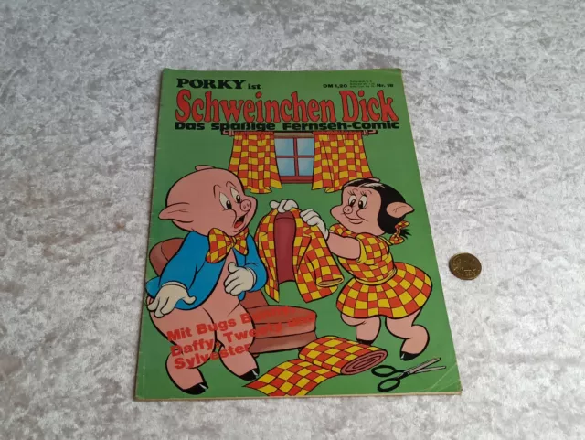 altes 70er Jahre Comic Porky ist Schweinchen Dick Nr.18