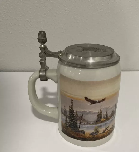 Domex Beer Stein Made In Germany Eagle and Mountain Design