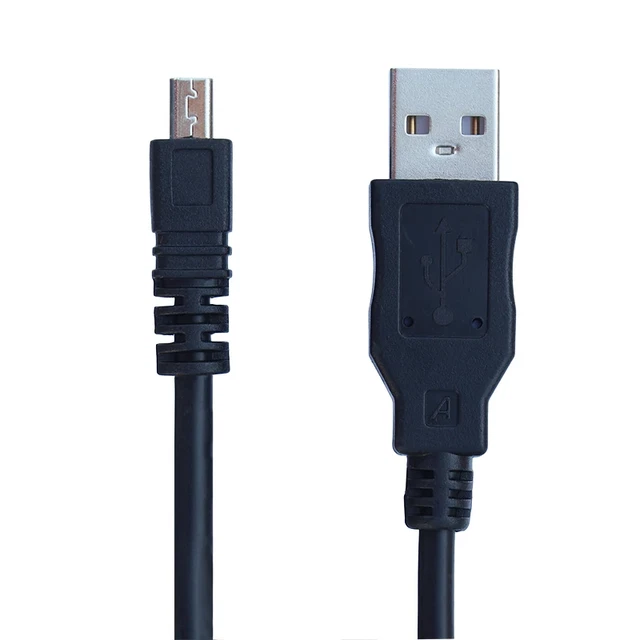 2x Câbles USB Pour Panasonic Lumix DMC-LX7 LZ1 LZ10 - Longueur 150 Cm - Noir