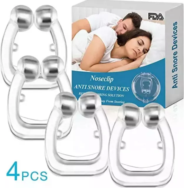 Anti snore magnetic nose clip device