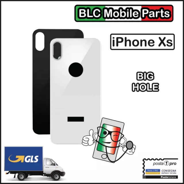 Vetro Scocca Posteriore Iphone Xs Back Cover Big Hole Copri Batteria Apple