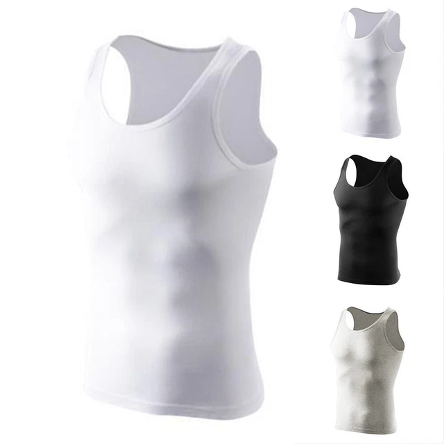 Gilet canottiera Unleash Your Strength da uomo strato base a compressione palest