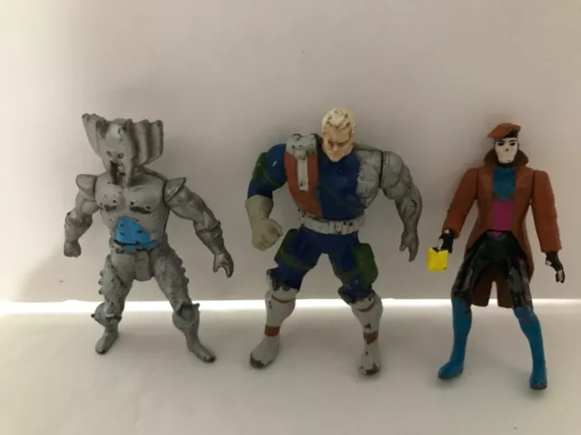 Marvel X-Men Steel Mutants Die-Cast Metal 3” Vintage Figures Lot Toy Biz 1994