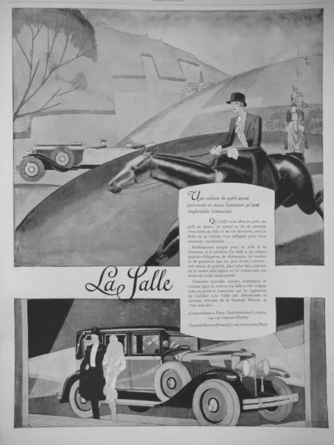 Publicité 1927 La Salle Pour La Ville Et Le Tourisme La 8 Cylindre - Advertising