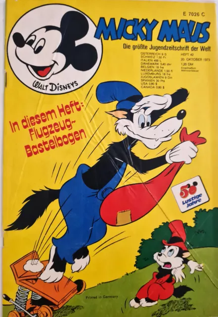 Micky Maus Comic Heft Nr.42 mit GS+SB +Beilage 1973 (098)