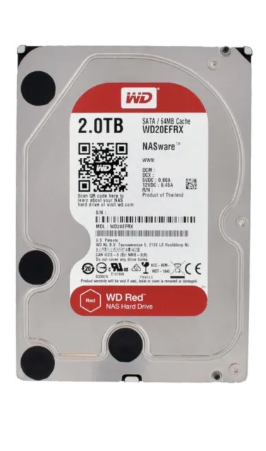 Western Digital Red Plus (5400RPM, 3,5 Zoll, SATA III, 64MB Cache) 2TB Internes
