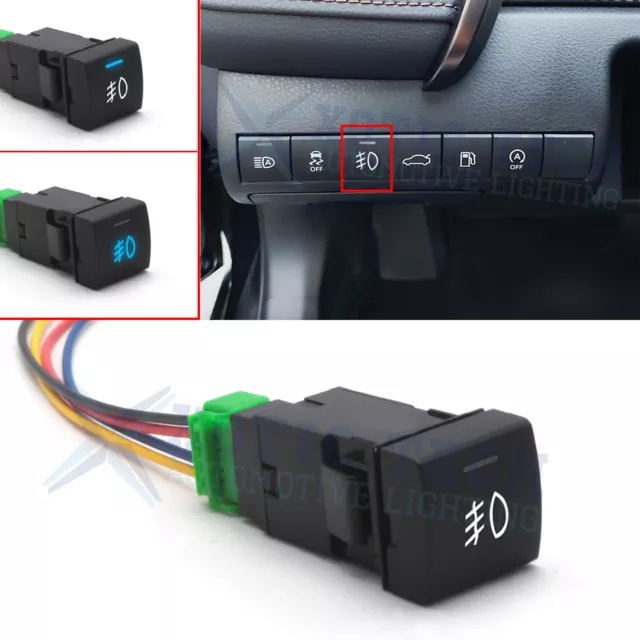 Fog Lights Push Button Switch LED Indicator Light Replacement for Toyota Camry