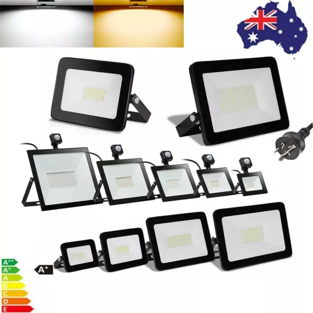 50-400W LED Floodlight PIR Motion Sensor Garden Flood Security Light Waterproof