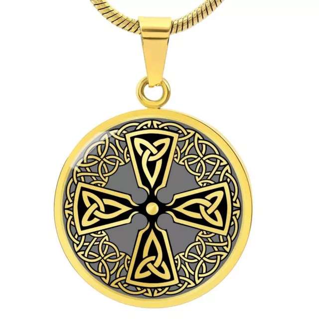 CELTIC CROSS PERSONALIZED Engraved Women's Necklace Viking Jewelry Gift ...
