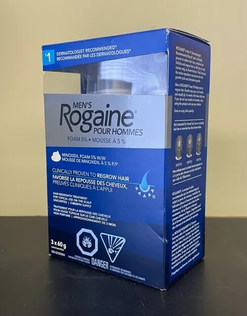 Rogaine Mens Foam 3 Month  New Expires Sept 2025 +  Free Shipping 2