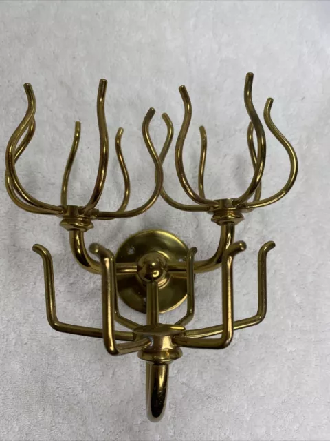 Antique BRASS DOUBLE CUP HOLDER And Soap Dish BATHROOM HARDWARE S. STERNAU & CO.