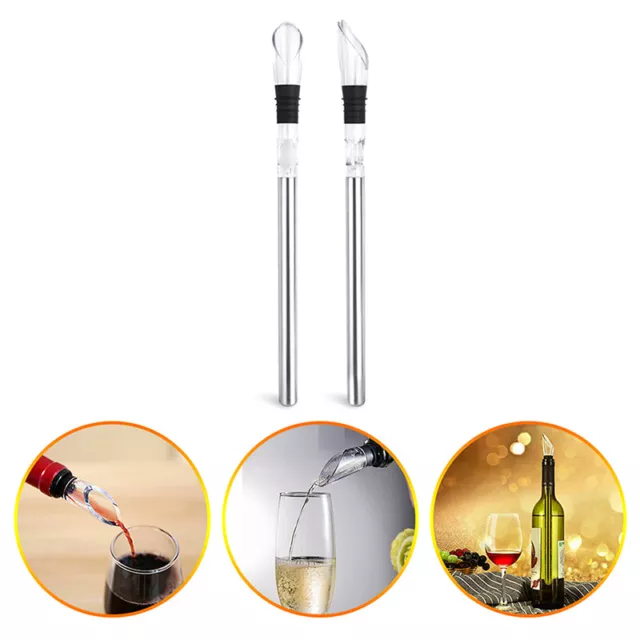 1/2/3PCS Bottle Chiller Stick Stainless Steel Chill Whiskey Ice Drinks Wine Cold