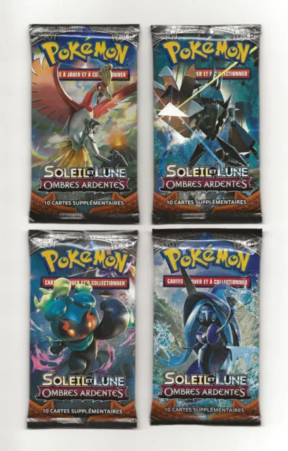 Promo 4 boosters Pokemon (Artset) "Ombres Ardentes" SL03 Neufs scellés Français