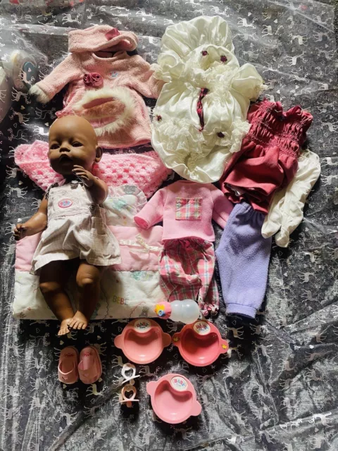 Zapf Baby Born Doll With Outfits And Few Bits