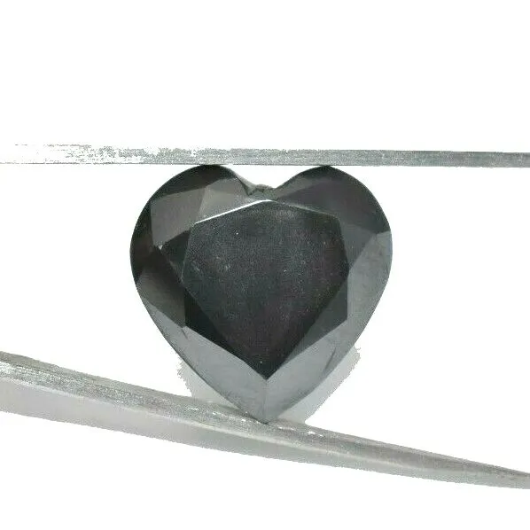IGL CERTIFICATE HEART SHAPE BLACK DIAMOND 18.71 Cts LOOSE .AWESOME CUT AAA+